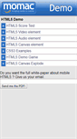 Mobile Screenshot of html5demo.momac.net